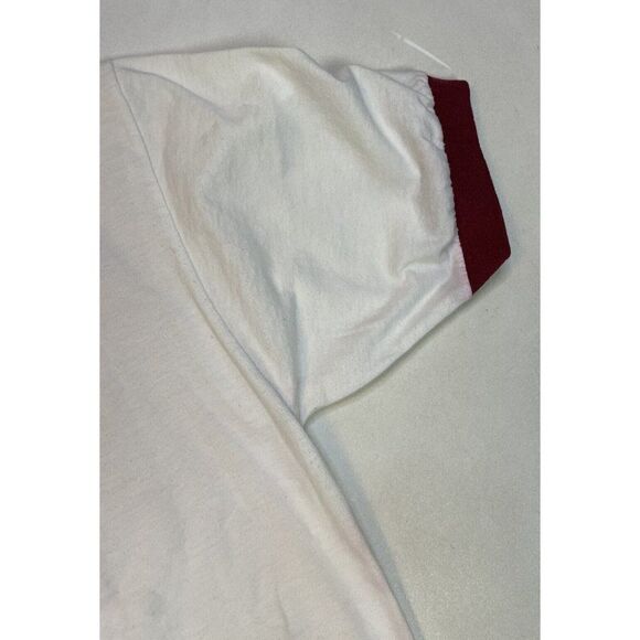 VINTAGE Tequesta Trace Graphic T-shirt Men Medium White Ringer USA 90s - Picture 9 of 11